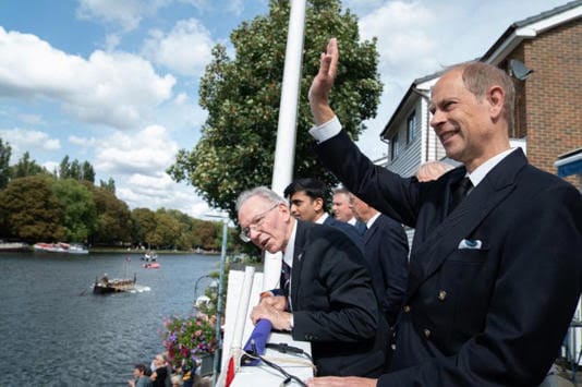 Duke of Edinburgh takes the salute from MVS - led sail Past